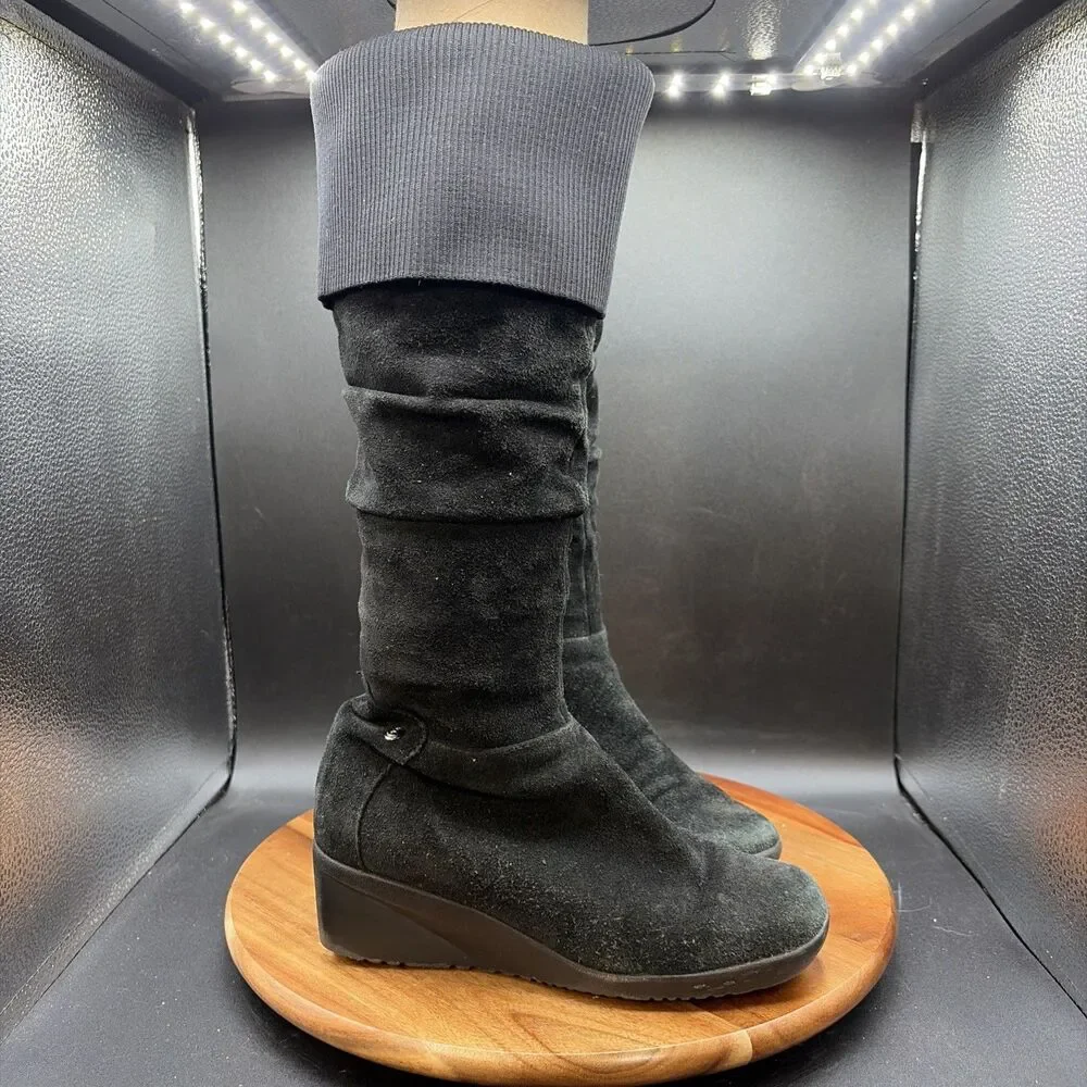 Blondo Canada Knee High Boots Womens Size 6.5 Black Suede 20